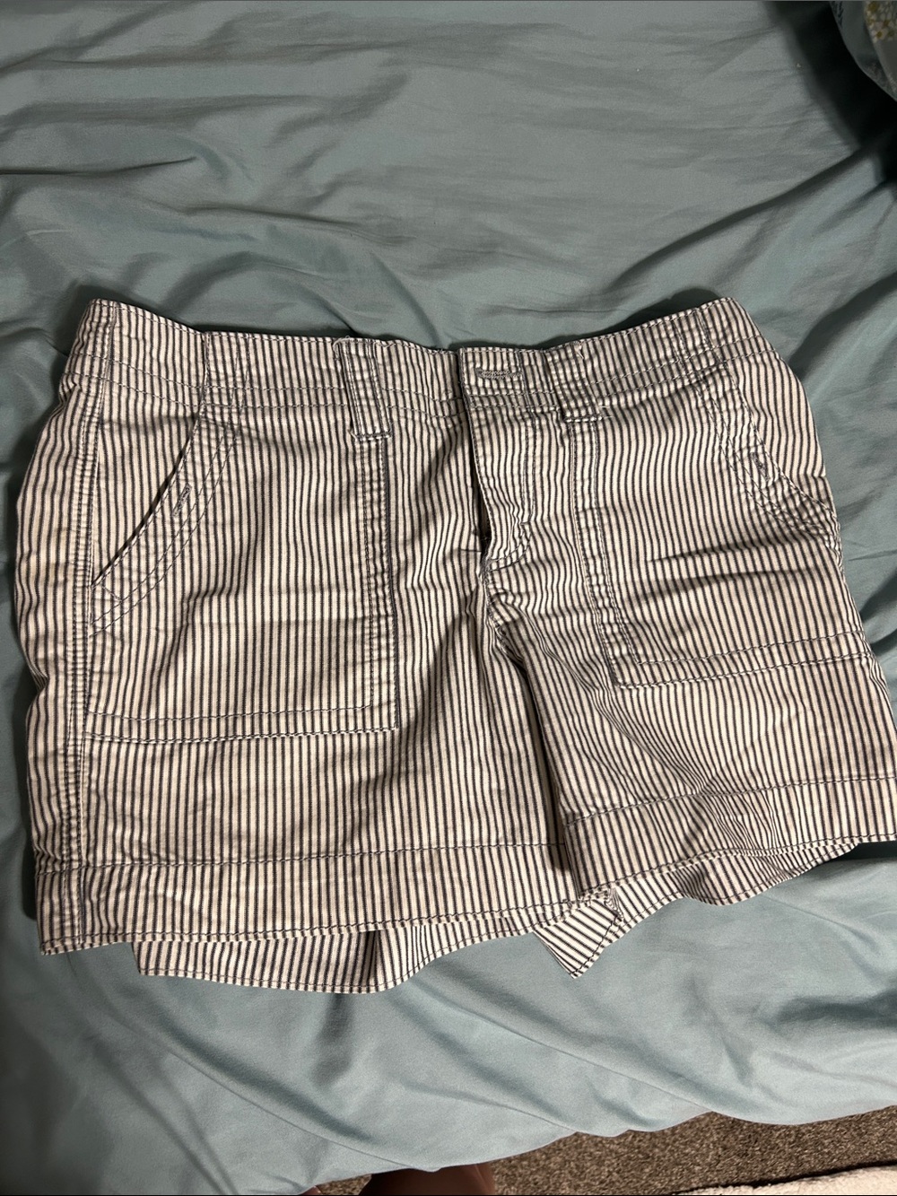 Faded Glory Navy and White Striped Shorts